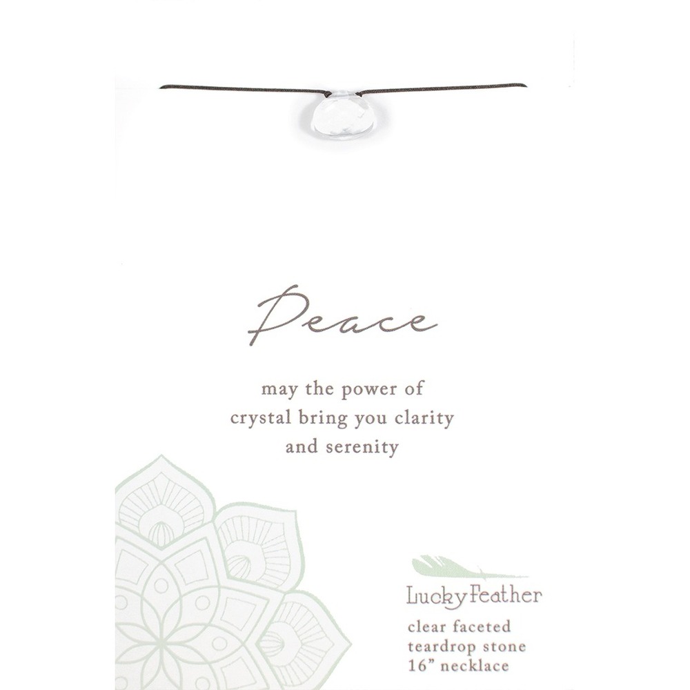 Brand New Lucky Feather Color Power Necklace‎ - Peace - in Silver
